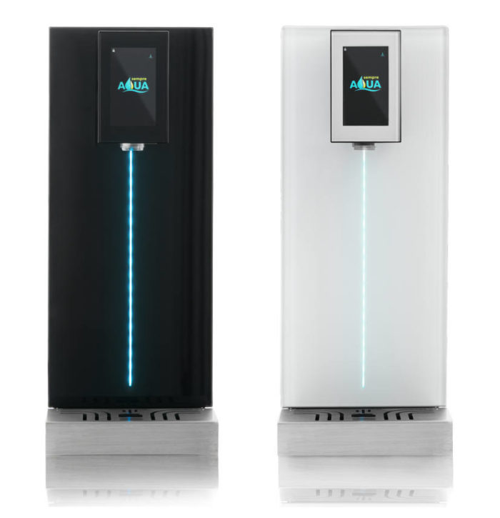 wasserspender sempreAqua PS60 schwarz weiss Front